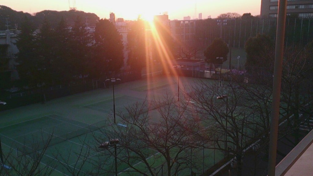 大学夕景３